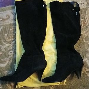 Joan and David black suede boots...7.5